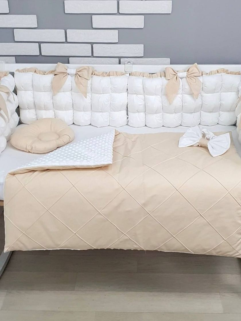 ❤ Набір з суцільними бортиками "Бомбон" Порше. Колір - Біло-бежевий (#0200) ✓ Anna Konvert