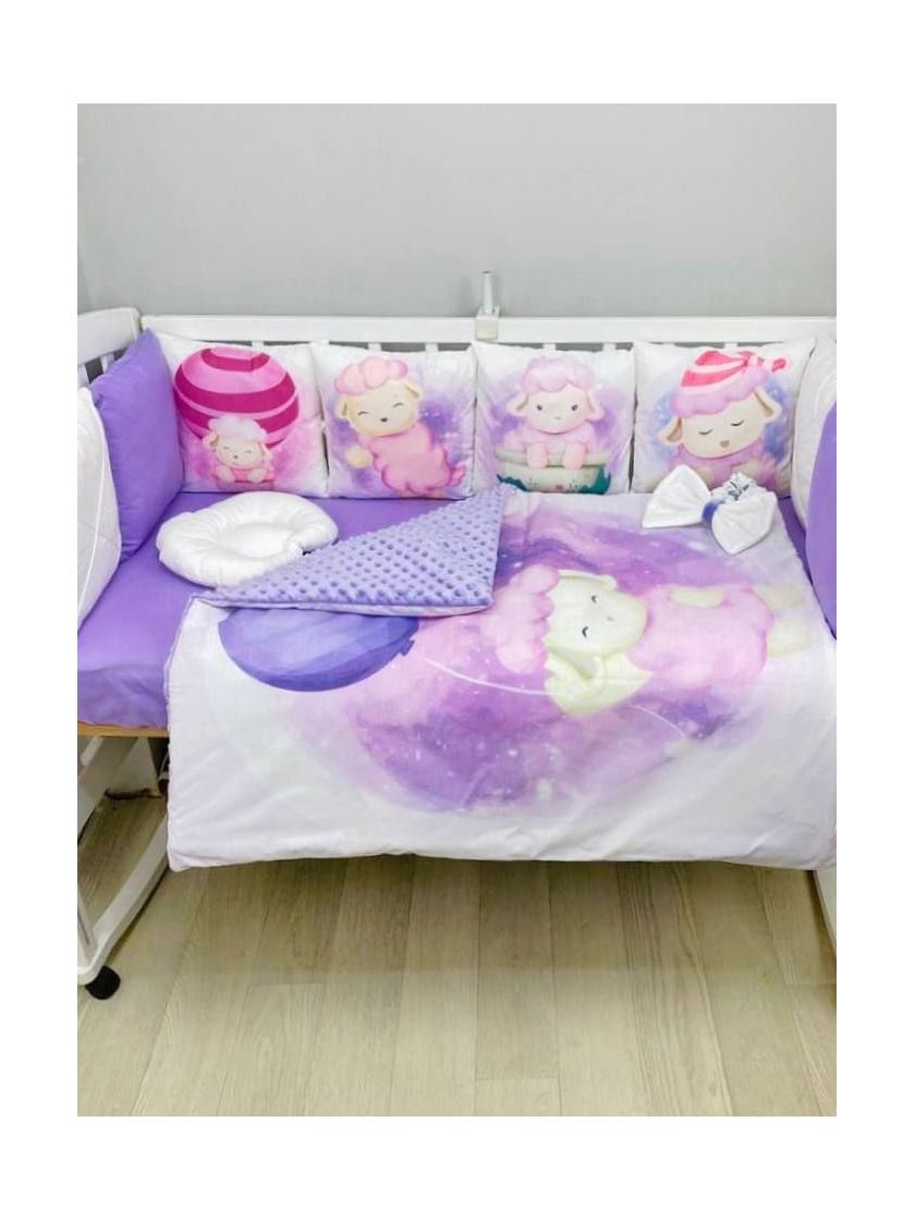 ❤ Набір "Коса" зі з'ємними наволочками. Колір - Ягнятко спляче, фіолетовий (#14612008) ✓ Anna Konvert