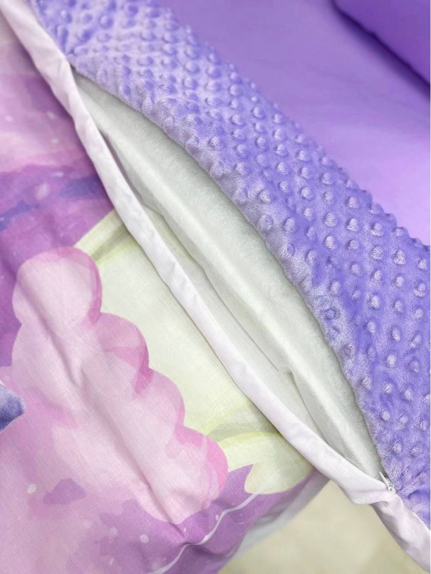 ❤ Набір "Коса" зі з'ємними наволочками. Колір - Ягнятко спляче, фіолетовий (#14612008) ✓ Anna Konvert