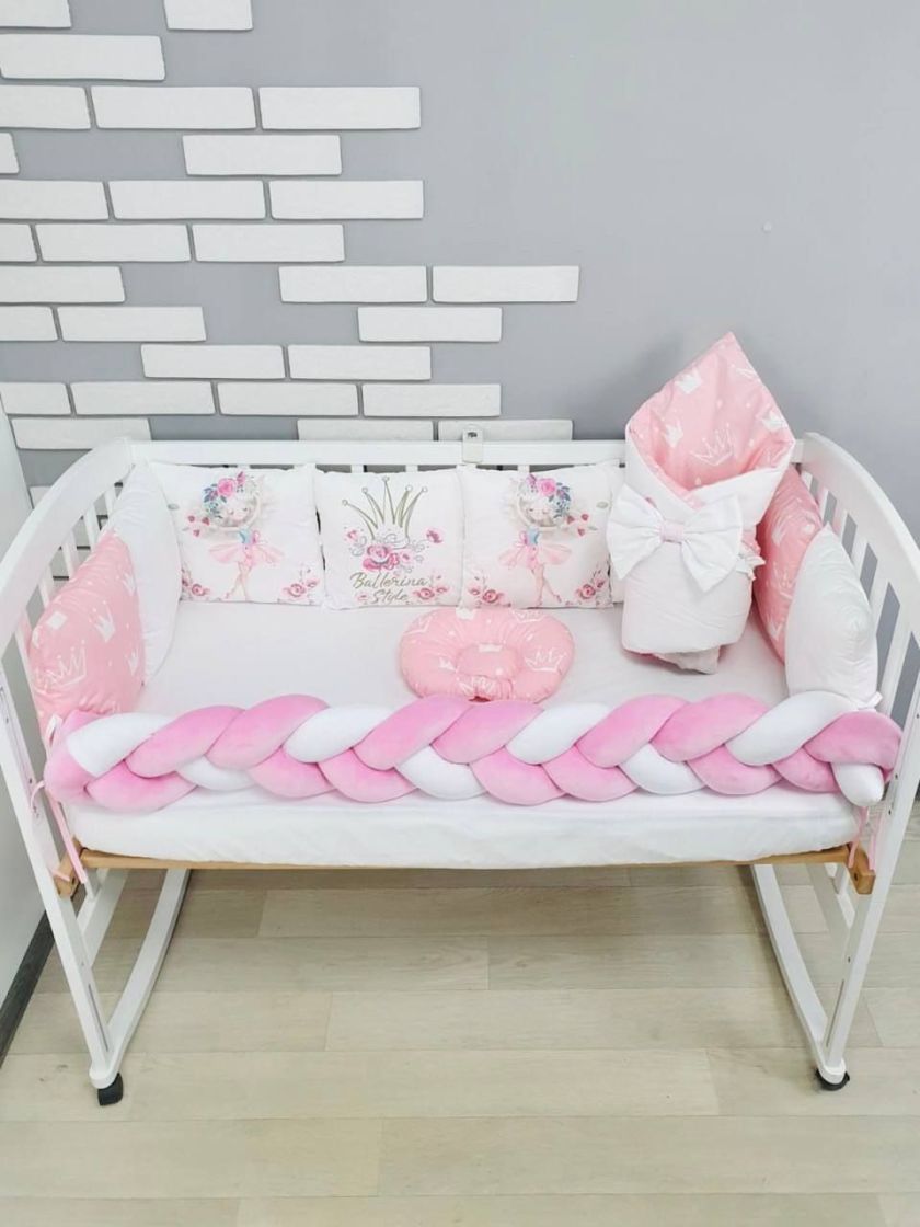 ❤ Набір "Бавовняний" з косою на 4 ту сторону. Колір - Дівчинка-балерина, рожевий (#26708853) ✓ Anna Konvert