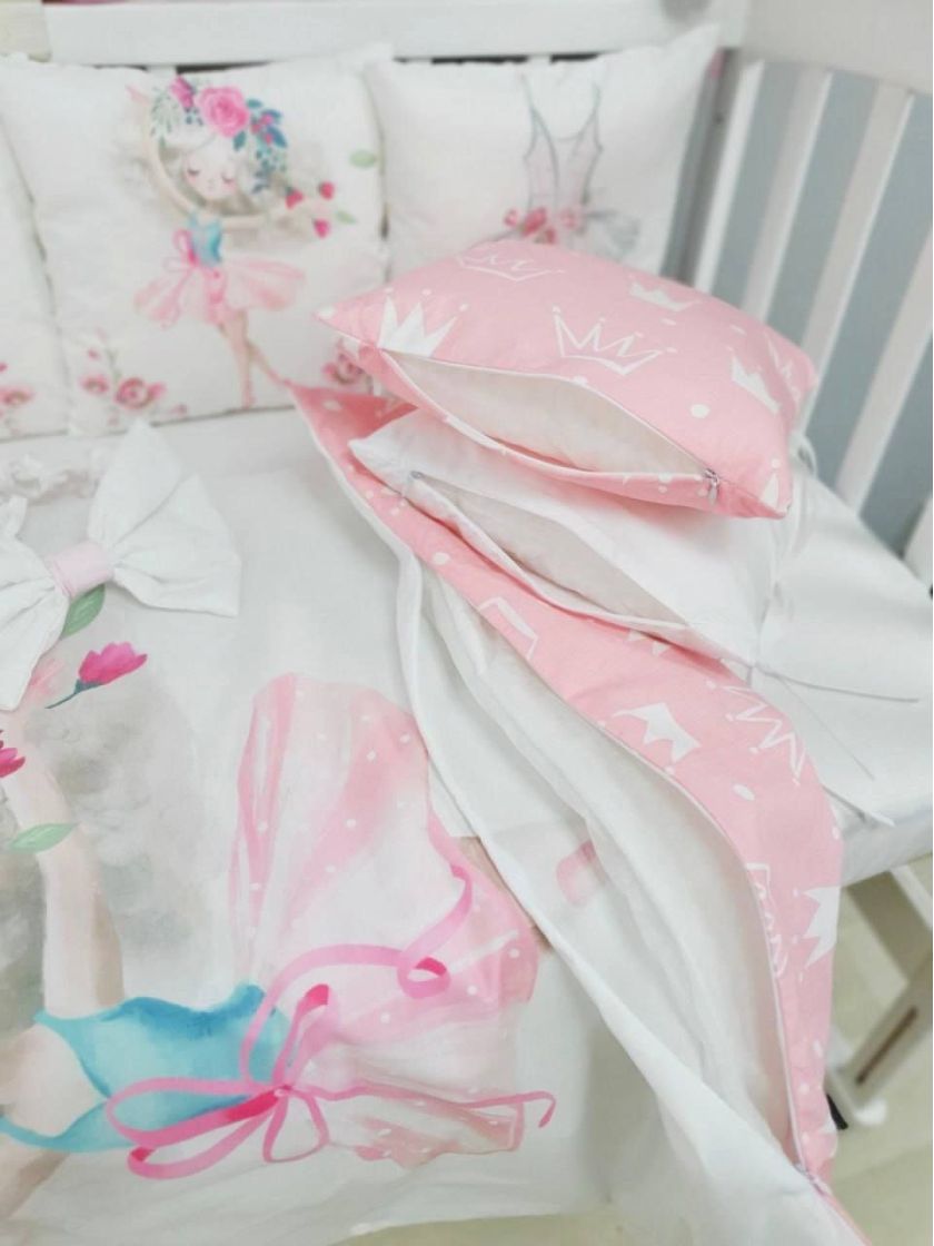 ❤ Набір "Бавовняний" з косою на 4 ту сторону. Колір - Дівчинка-балерина, рожевий (#26708853) ✓ Anna Konvert