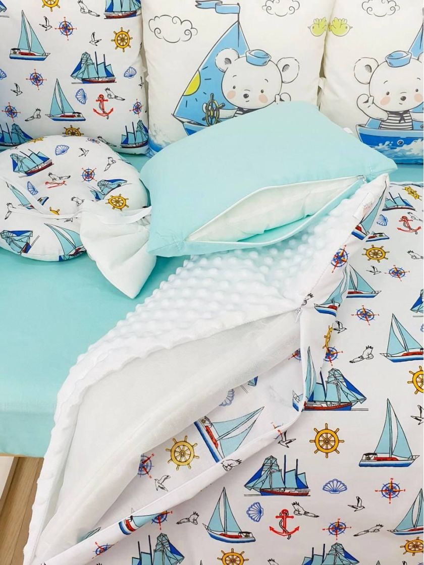 ❤ Набір "Коса" зі з'ємними наволочками. Колір - Морський кит м'ятний (#44276729) ✓ Anna Konvert