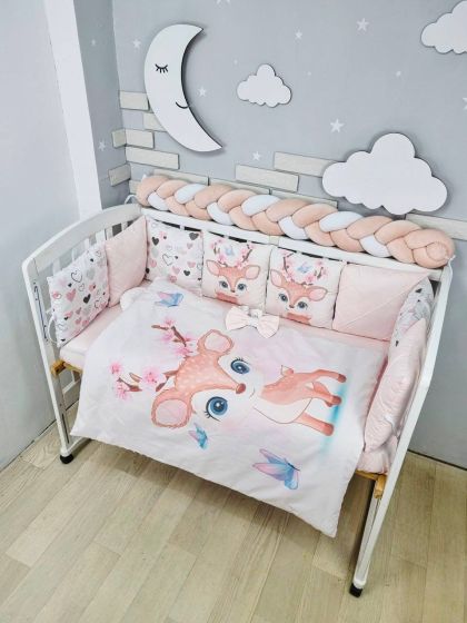 ❤ Набір "Коса" зі з'ємними наволочками. Колір - Оленята, рожево-персиковий (#76905888) ✓ Anna Konvert 2