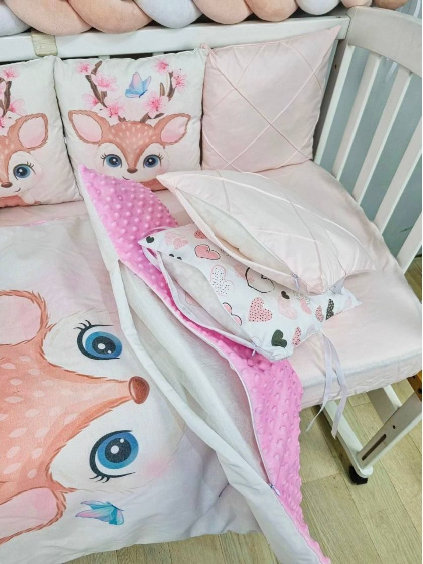 ❤ Набір "Коса" зі з'ємними наволочками. Колір - Оленята, рожево-персиковий (#76905888) ✓ Anna Konvert