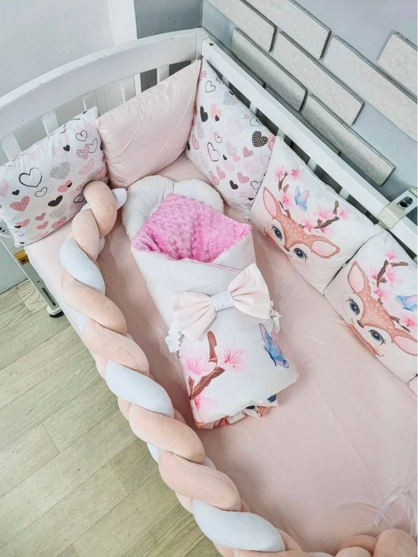 ❤ Набір "Коса" зі з'ємними наволочками. Колір - Оленята, рожево-персиковий (#76905888) ✓ Anna Konvert