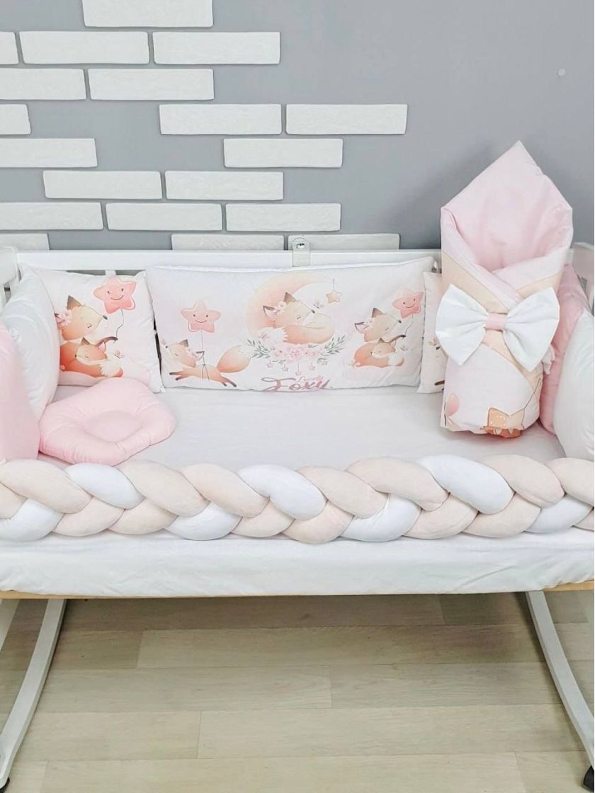 ❤ Набір "Бавовняний" з косою на 4 ту сторону. Колір - Лисята, персиковий (#76093227) ✓ Anna Konvert