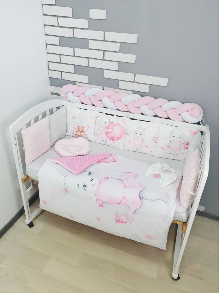 ❤ Набір "Коса" зі з'ємними наволочками. Колір - Зайчик дівчинка, рожевий (#34441430) ✓ Anna Konvert