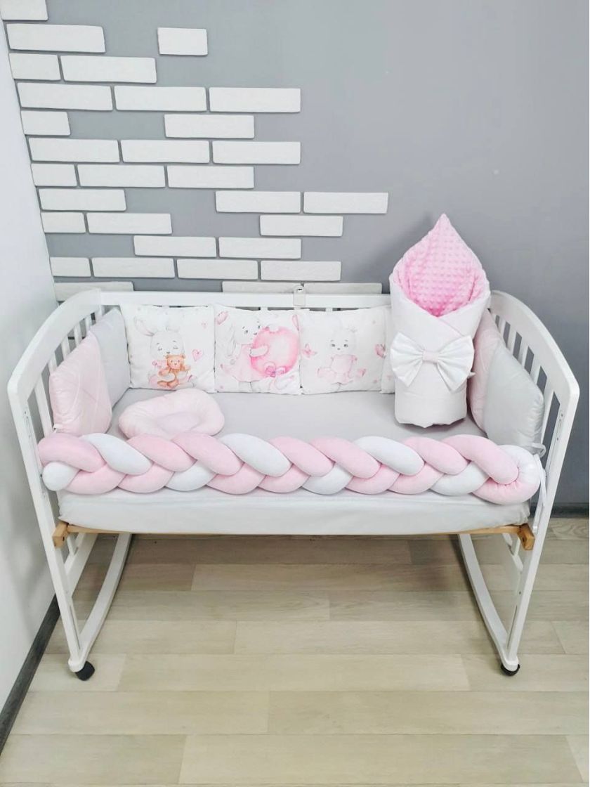 ❤ Набір "Коса" зі з'ємними наволочками. Колір - Зайчик дівчинка, рожевий (#34441430) ✓ Anna Konvert